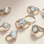 Assortment of dream engagement rings in different styles and settings