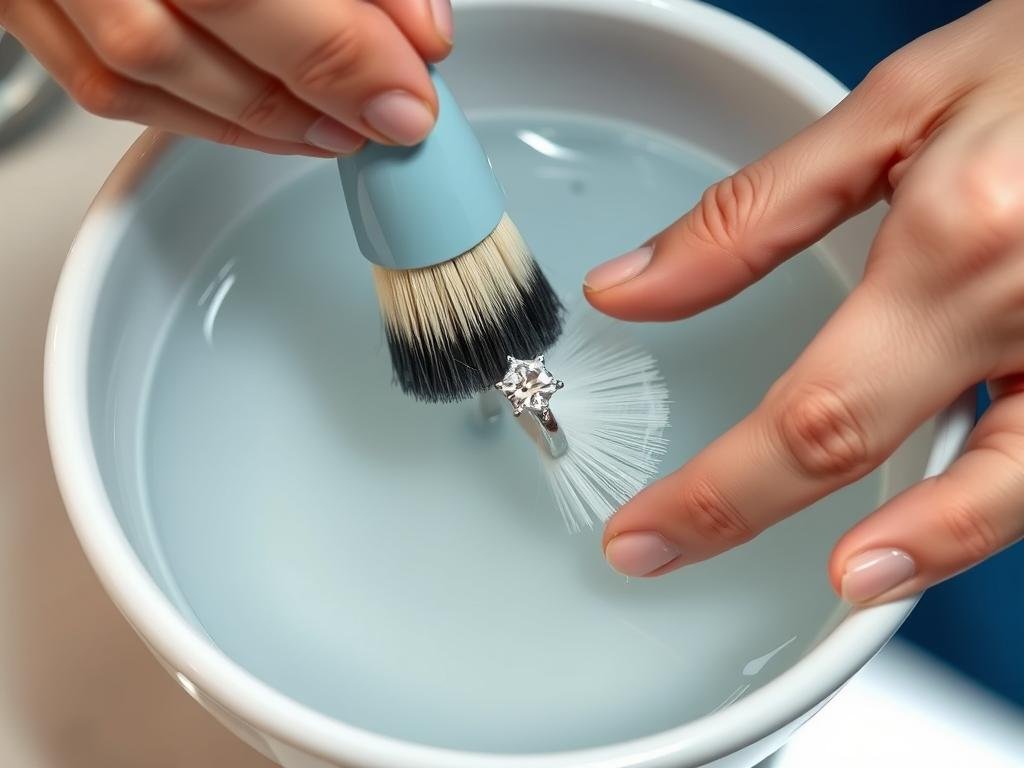 Cleaning a dream engagement ring at home