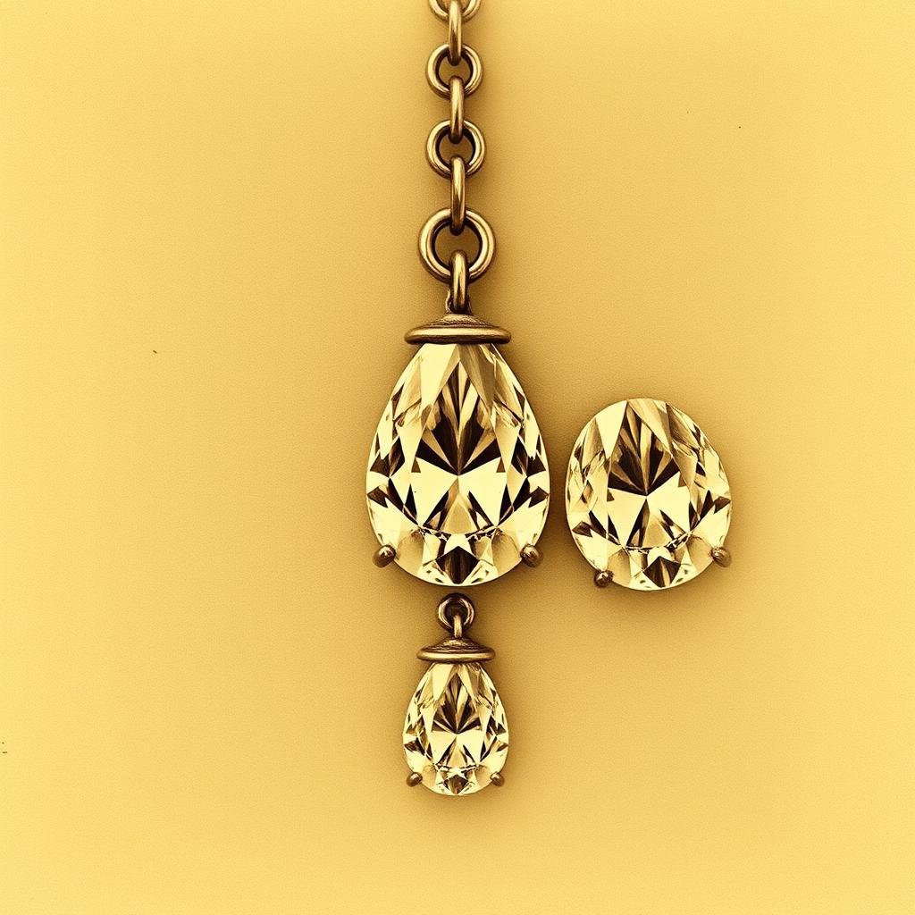Historical pear shaped diamond jewelry piece