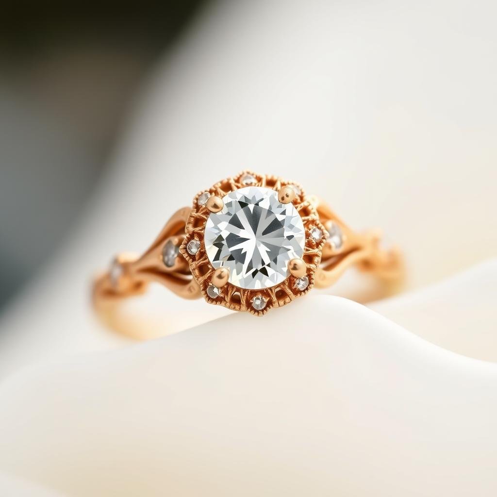 Intricate vintage-inspired dream engagement ring