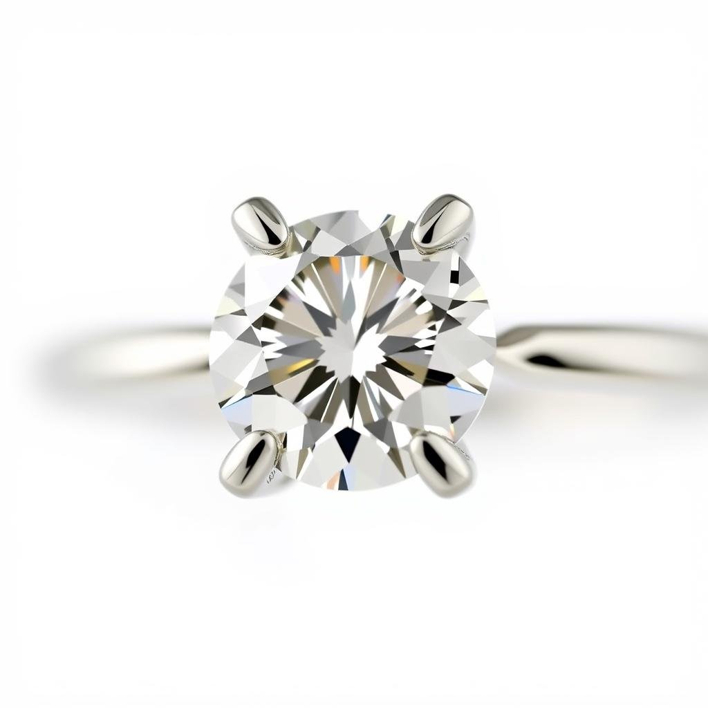 Minimal prong setting holding a diamond