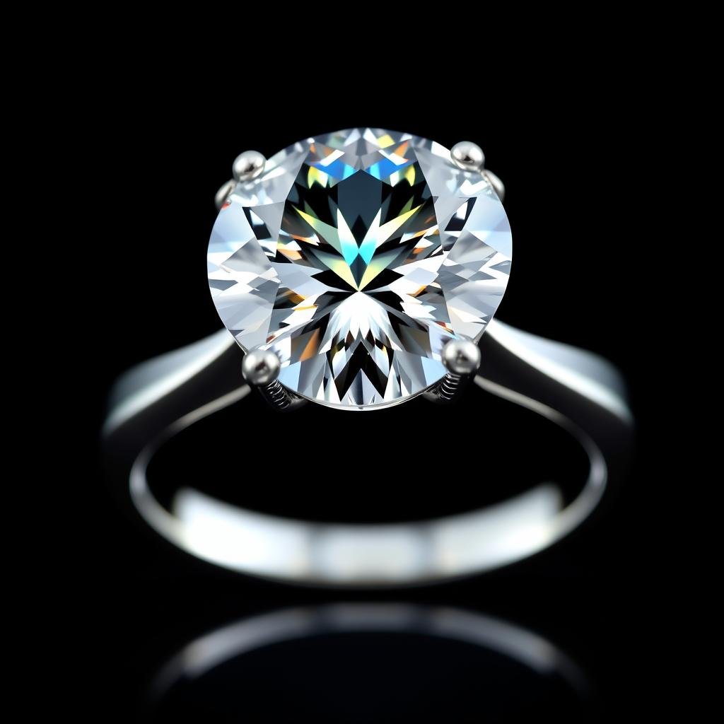 Moissanite engagement ring with brilliant sparkle in a unique setting