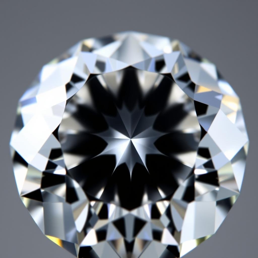 Old European cut diamond showing characteristic facet pattern