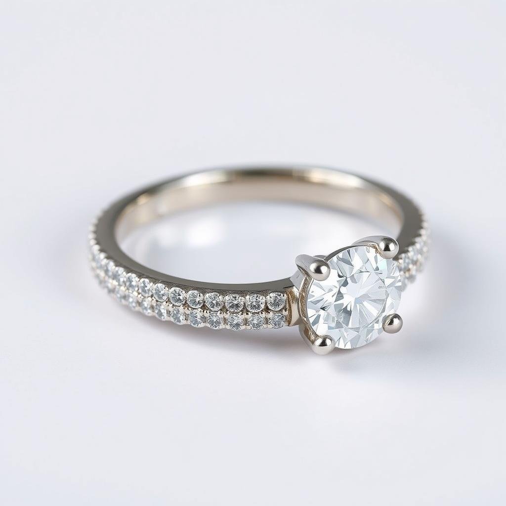 Pavé setting dream engagement ring