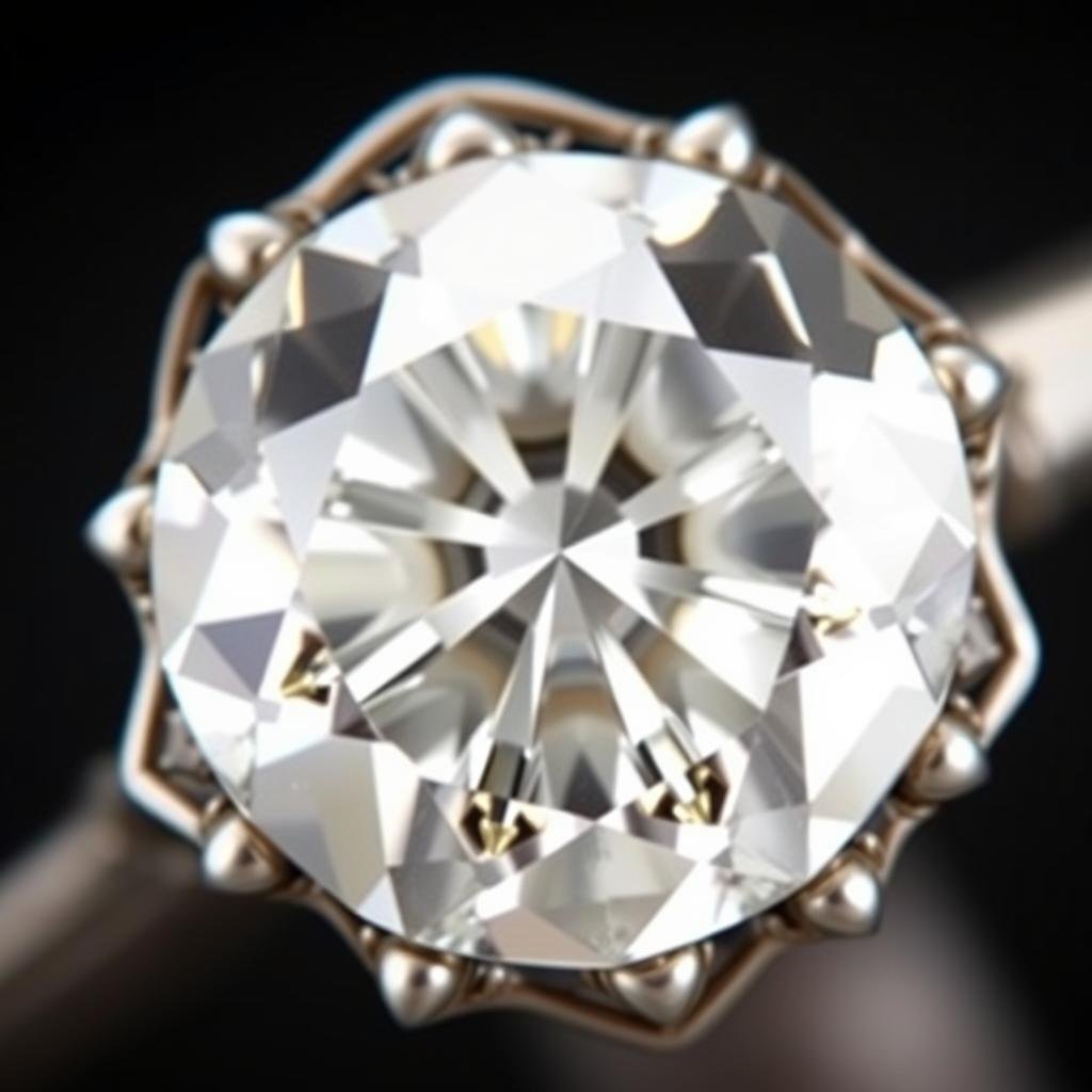 Rose cut diamond in Victorian antique engagement ring