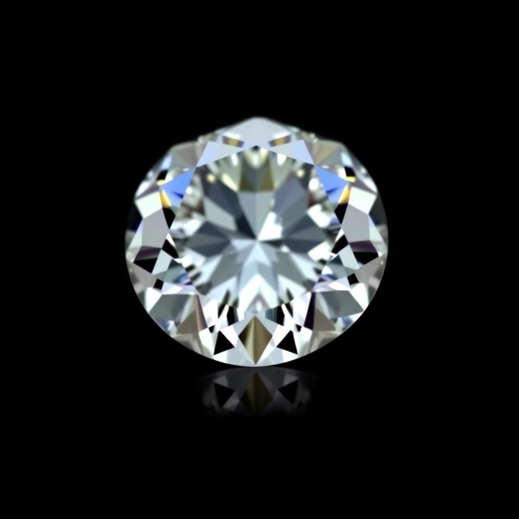 Rose cut diamond showing its flat bottom and faceted dome top