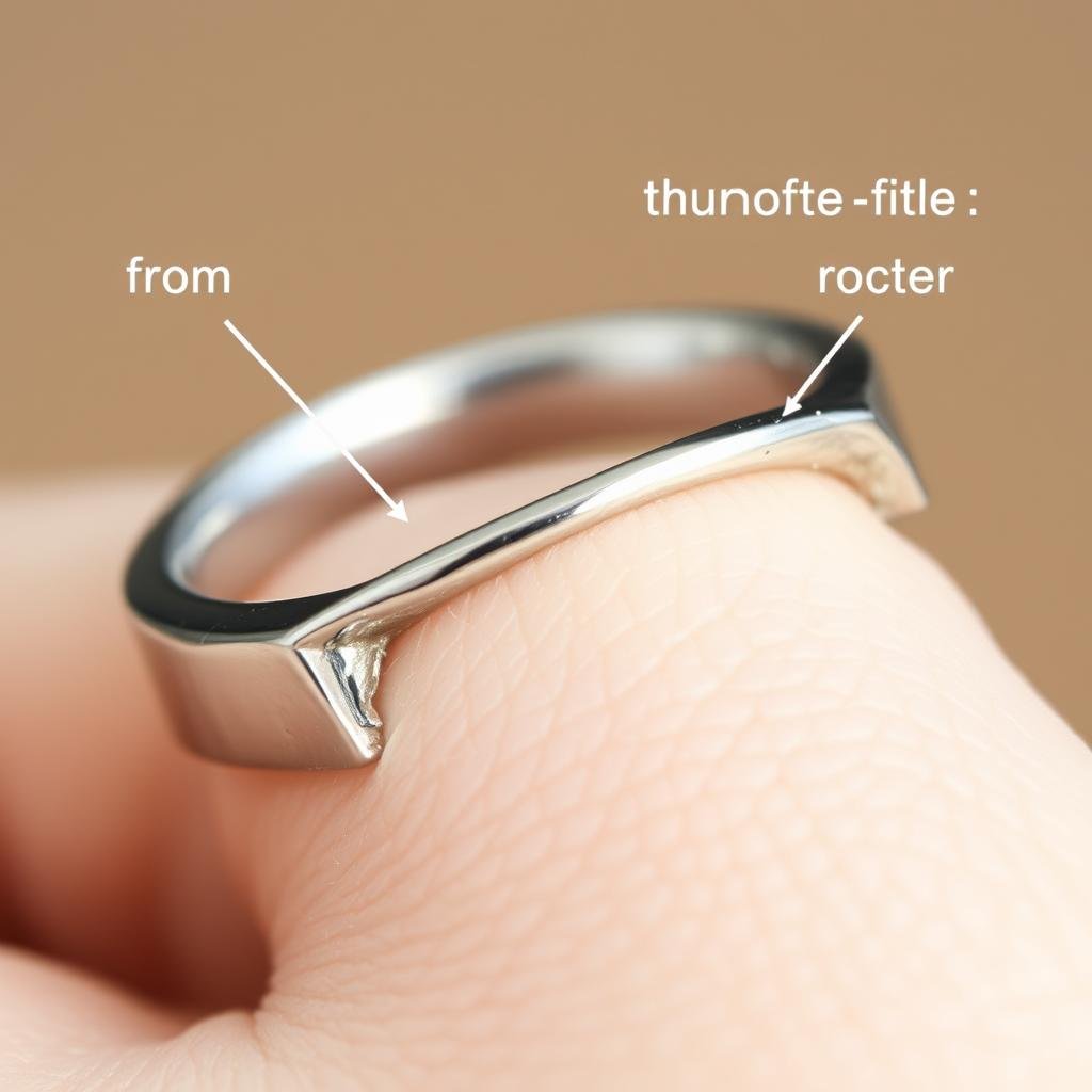 Silver-plated engagement ring showing the thin layer of silver over a base metal