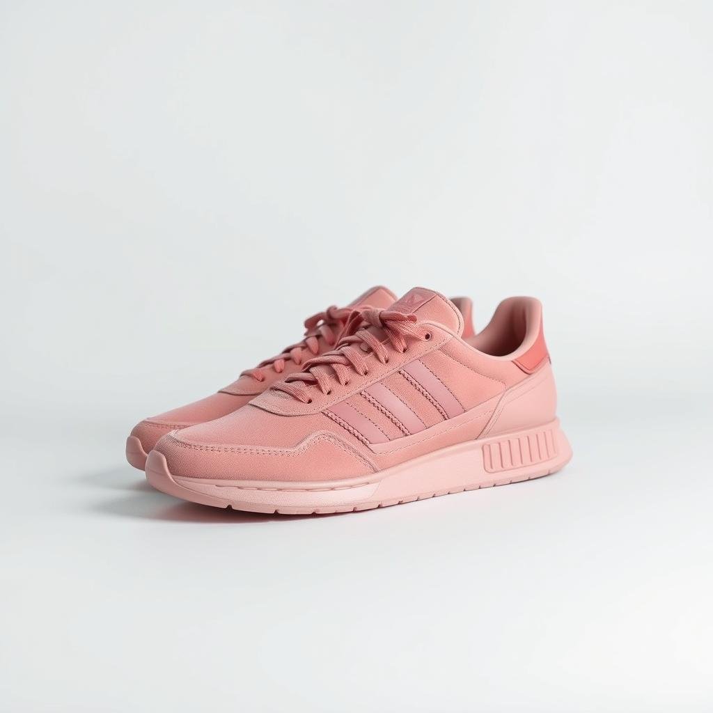 Adidas shoes in dusty rose pink shade with vintage-inspired muted tone