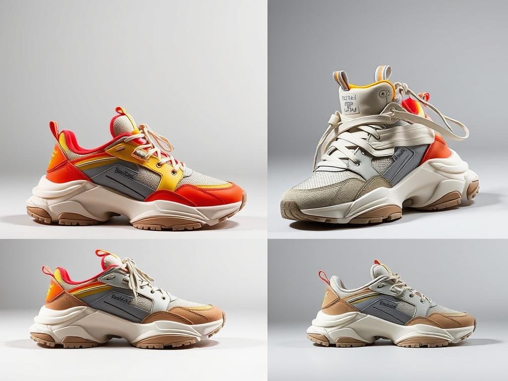 Balenciaga Track sneakers showcasing the complex technical design and multiple layers