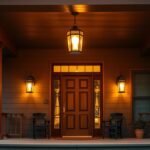 Transform Your Home with Stunning Front Porch Lighting Ideas Beautifully lit front porch with warm glowing lanterns creating a welcoming atmosphere