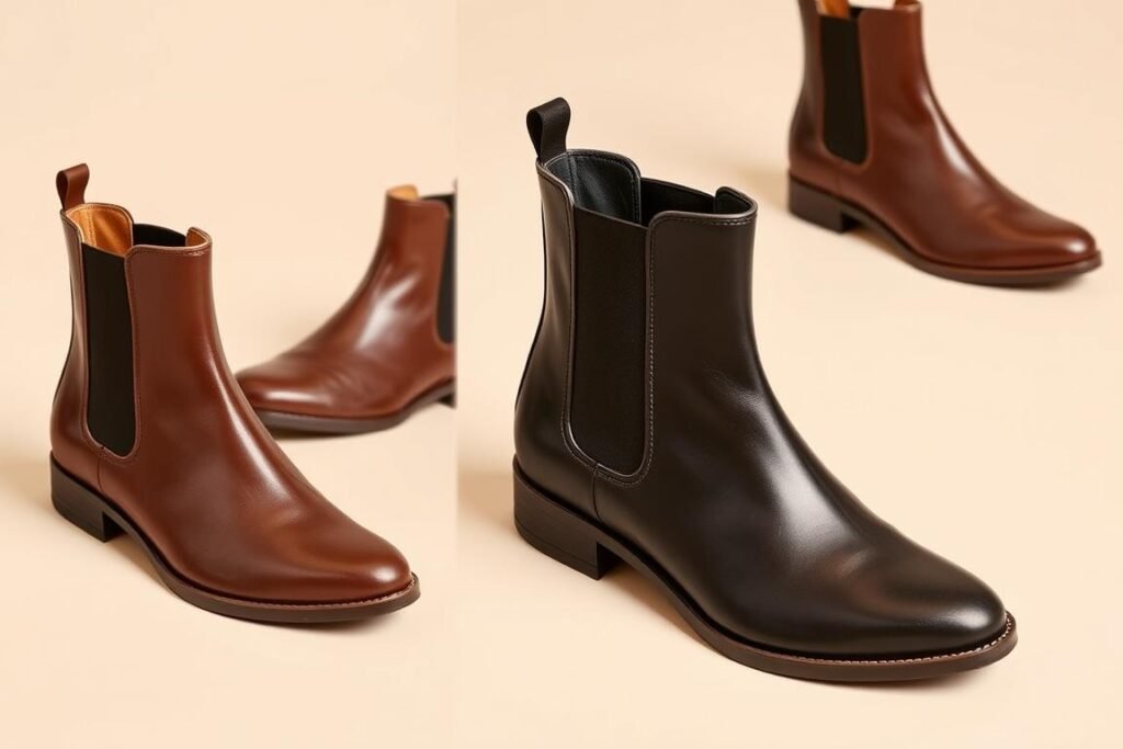 Chelsea boots showing their distinctive elastic side panels