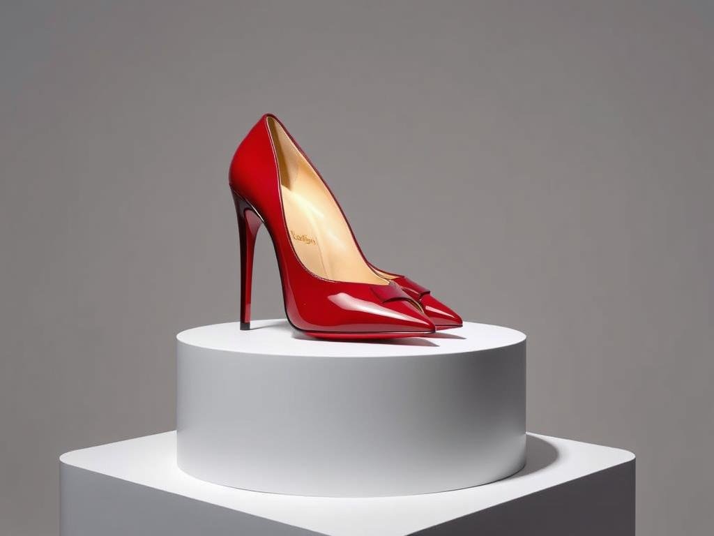 Christian Louboutin red-soled designer heels displayed elegantly