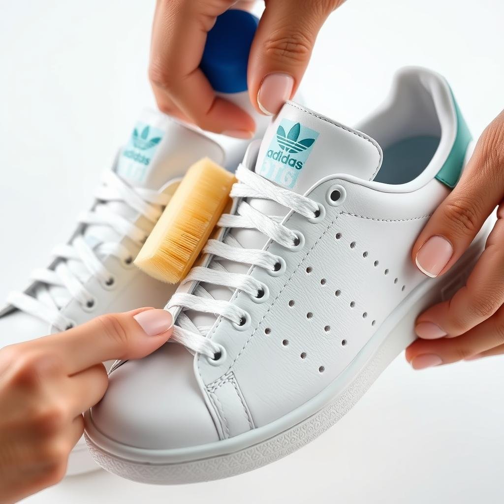 Cleaning white leather Adidas Stan Smith shoes