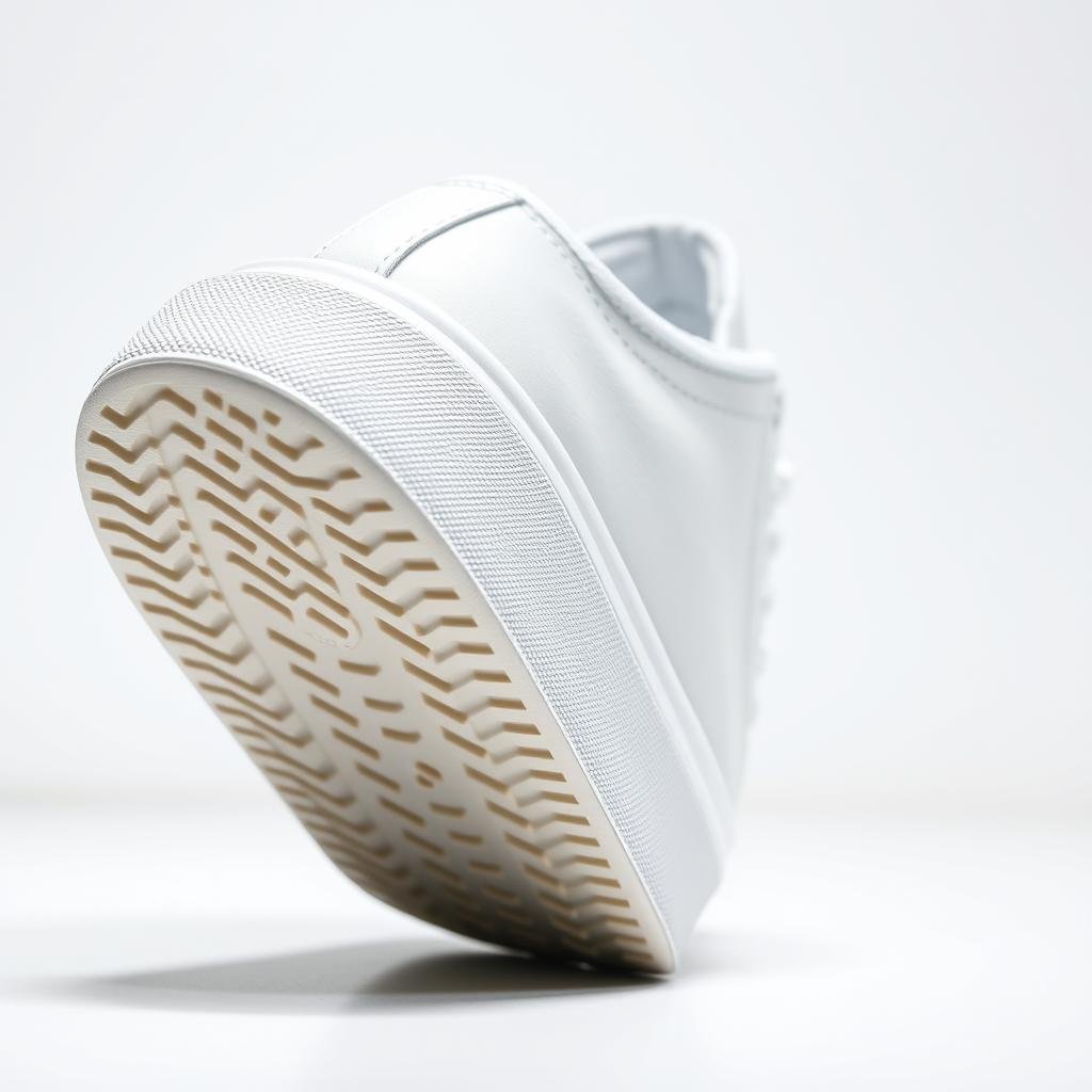 Close-up of platform tennis shoes showing the thick sole