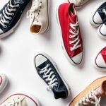 Collection of classic Converse shoes including Chuck Taylor All Stars in various colors