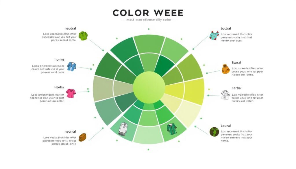 Color wheel showing complementary colors to pair with green Adidas shoes