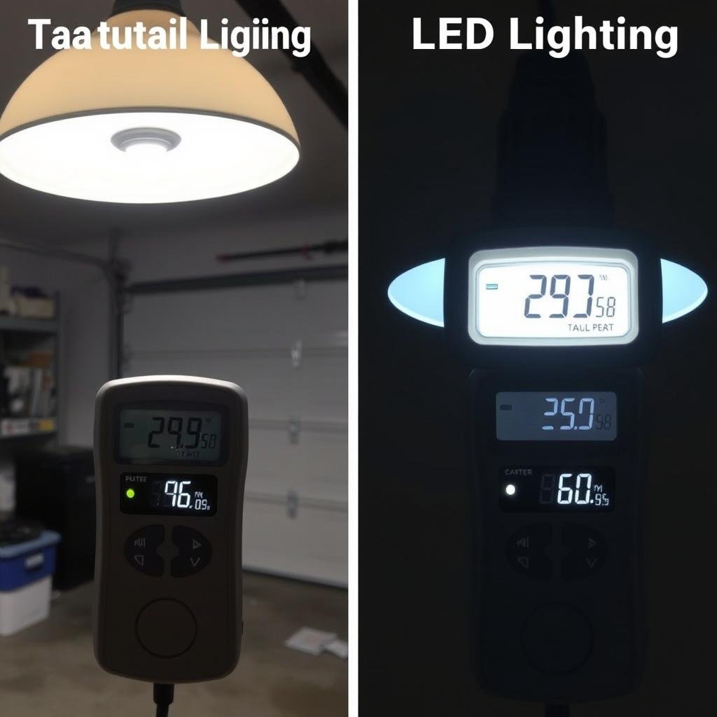 Comparison of traditional and LED garage lighting energy consumption