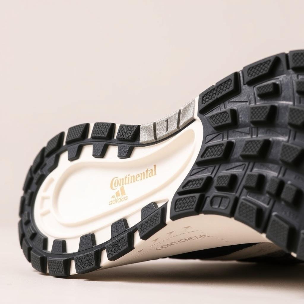 Continental rubber outsole on adidas shoes mens running model