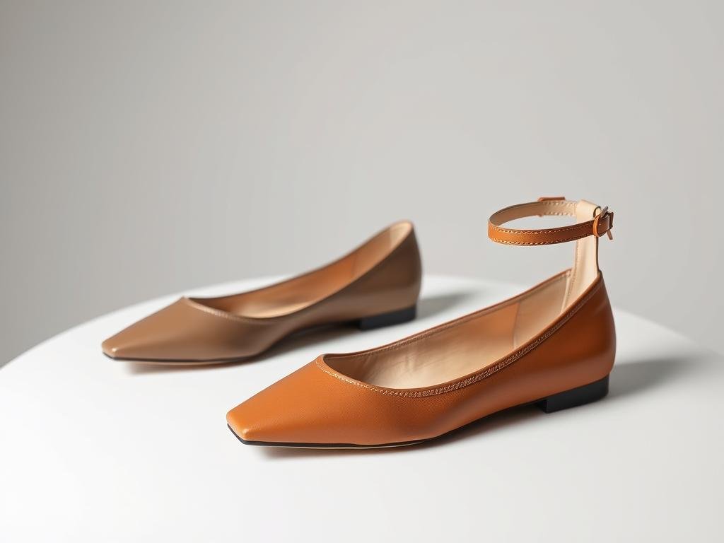 Designer ballet flats with modern details making a strong comeback