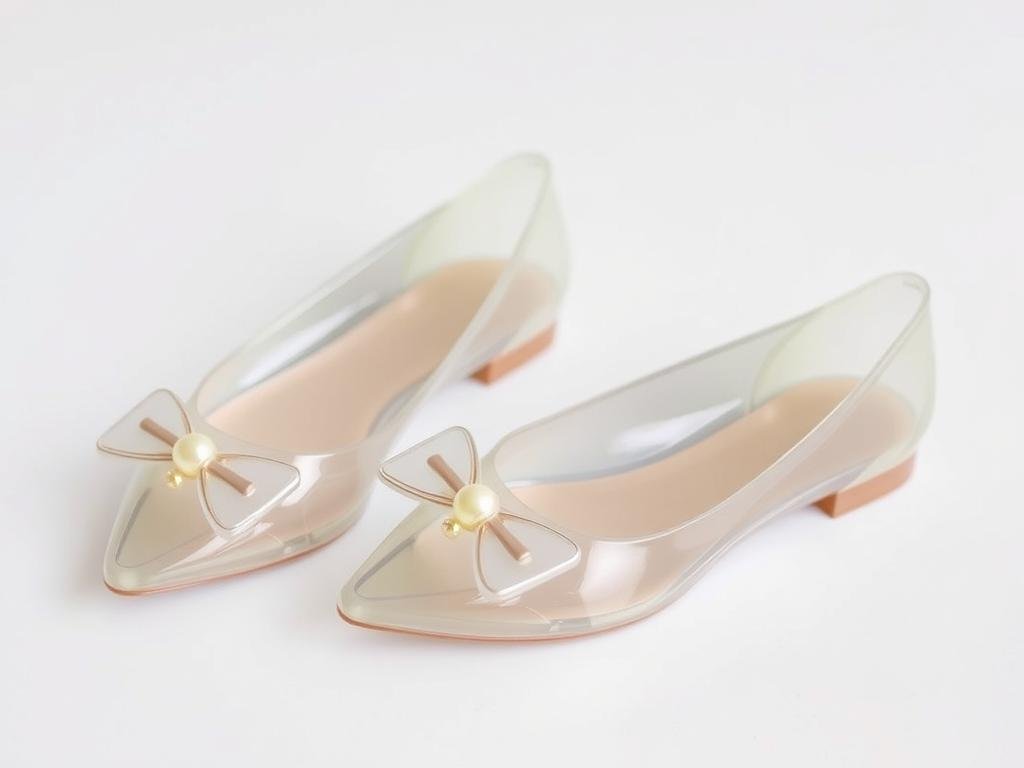 Elegant jelly flats with decorative details