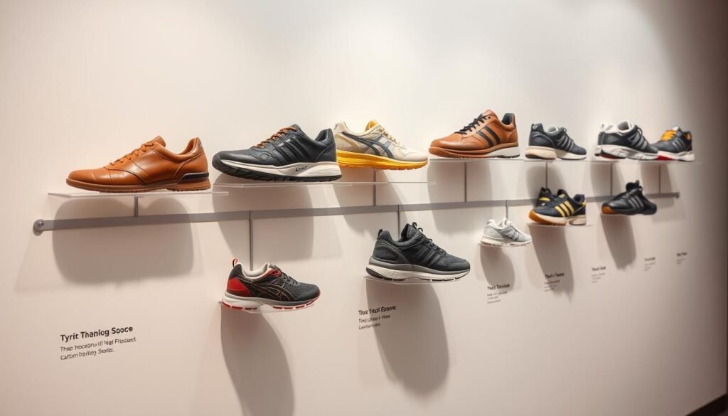 Evolution of track shoes from vintage designs to modern carbon-fiber models