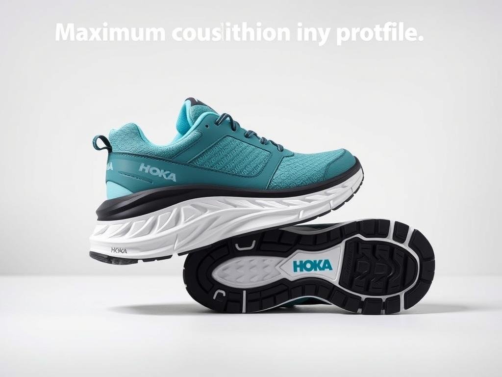 Hoka Bondi shoes showcasing their maximum cushioning profile and comfort features