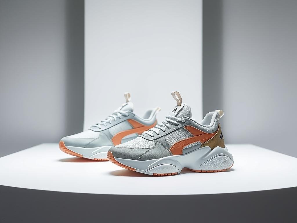 Luxury designer sneakers with innovative materials and artistic details