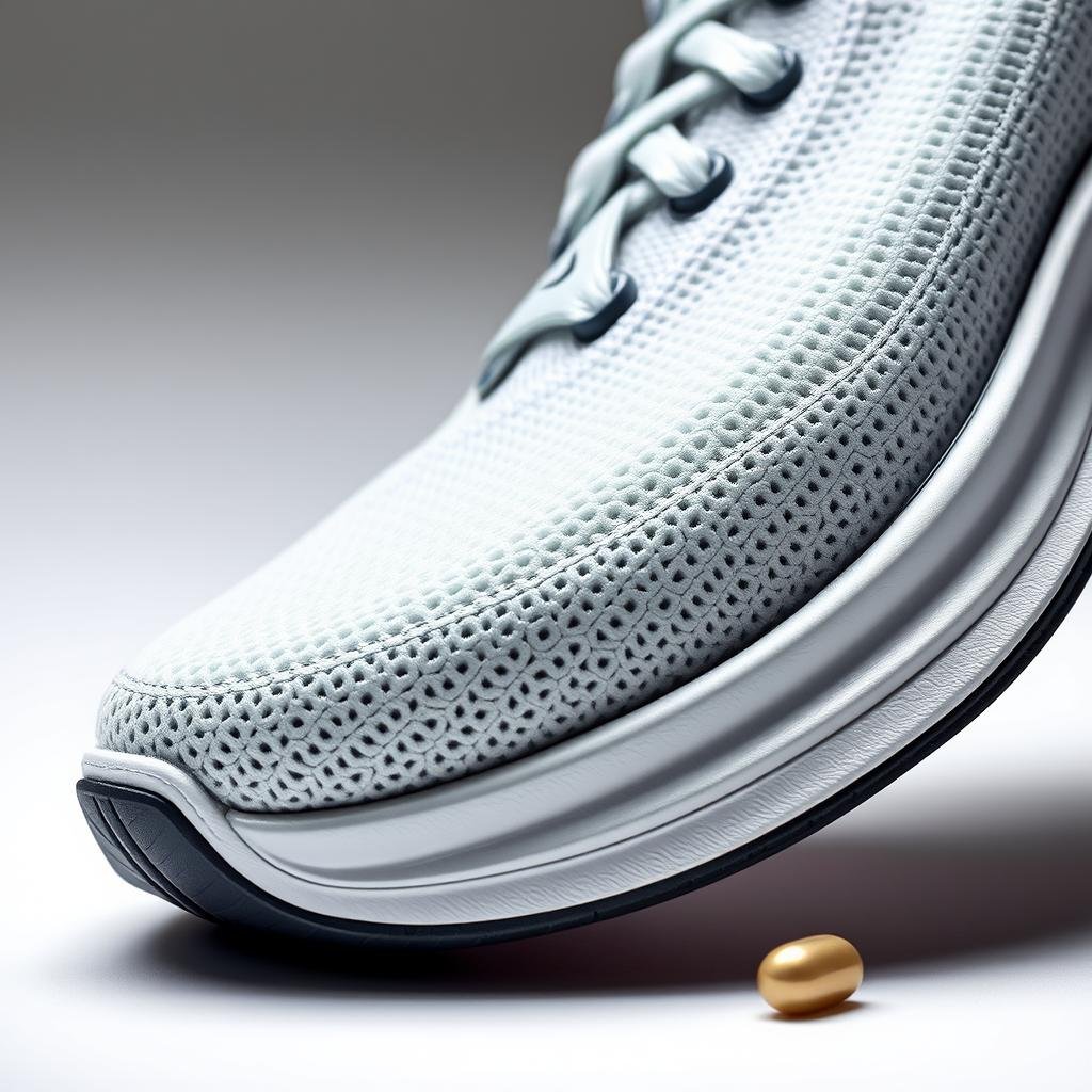 Nike ZoomX foam technology showing its lightweight properties