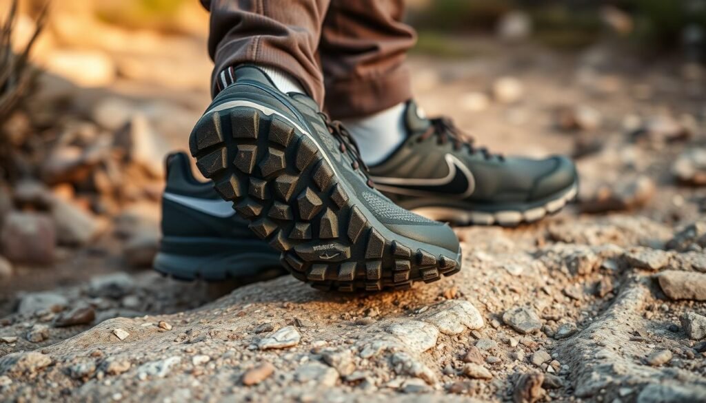 Nike trail running shoes with rugged outsoles for off-road terrain