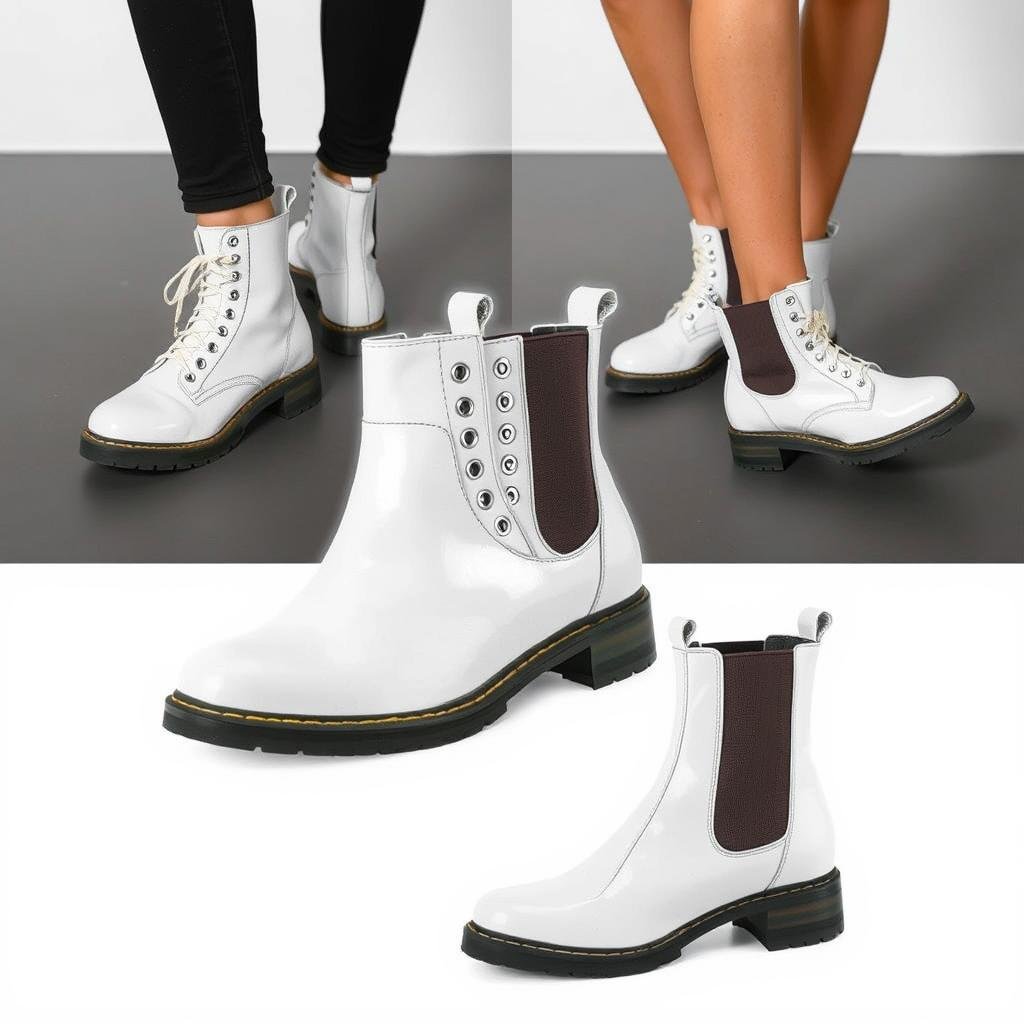 Off white combat and chelsea boots with styling examples