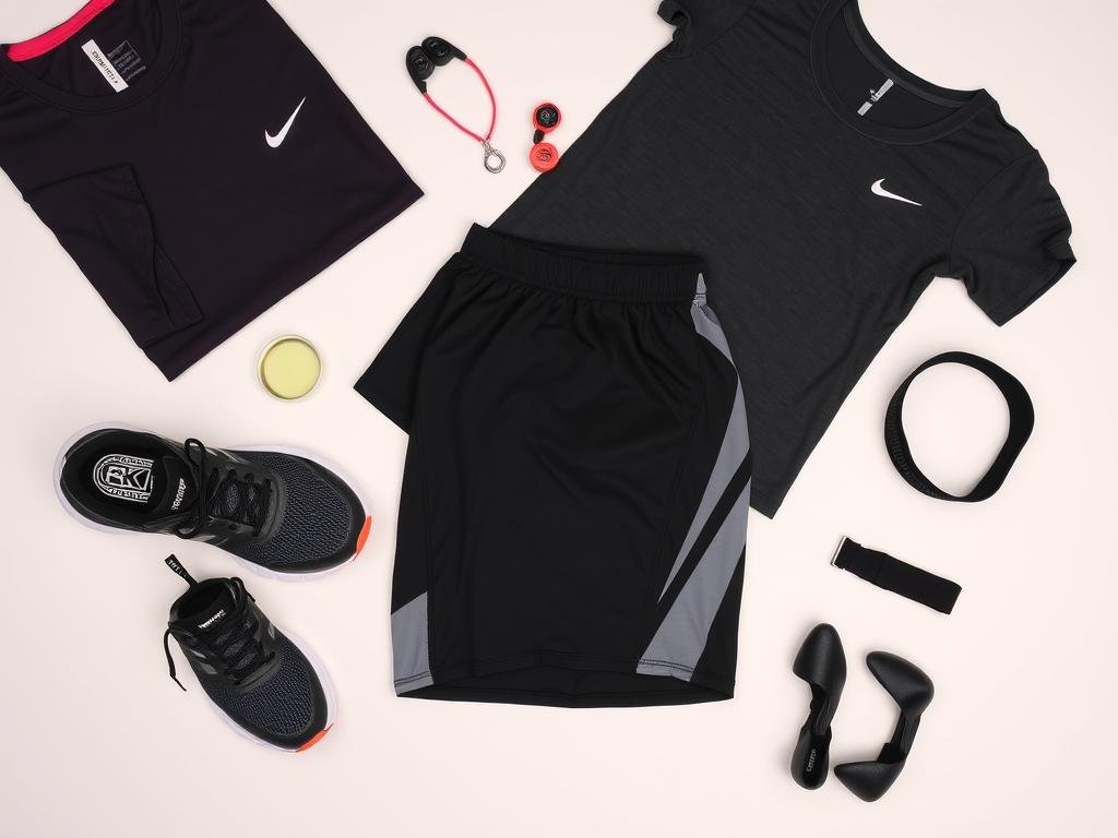 On Cloud shoes styled with athletic wear for running and training