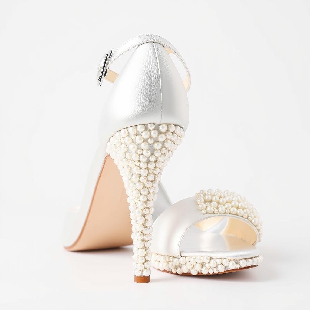 Pearl embellished bridal heels trending in 2023