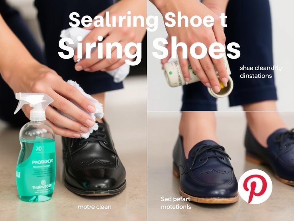 Person cleaning spring shoes showing proper care techniques for different materials