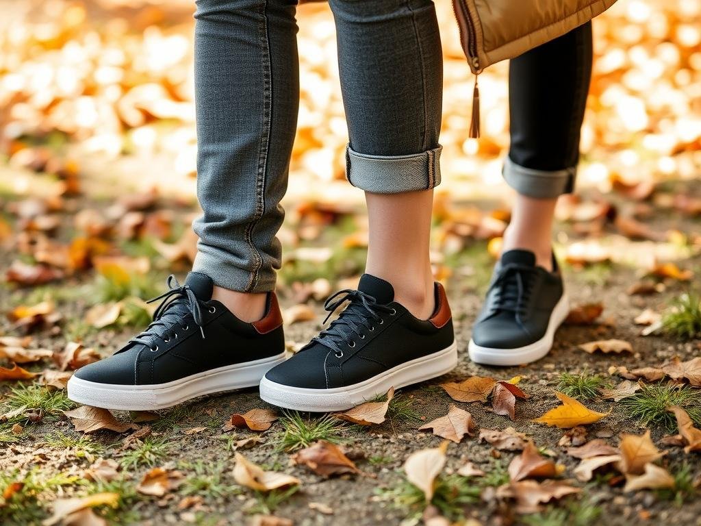 Person wearing On Cloud shoes with layered fall clothing and earth tones for a seasonal on cloud shoes outfit Person wearing On Cloud shoes with layered fall clothing and earth tones for a seasonal on cloud shoes outfit