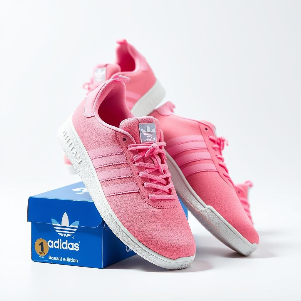 Pink adidas shoes from seasonal collections with limited availability