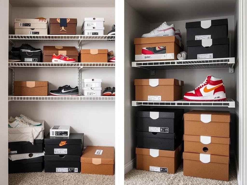 Proper storage solutions for shoes sneakers collection