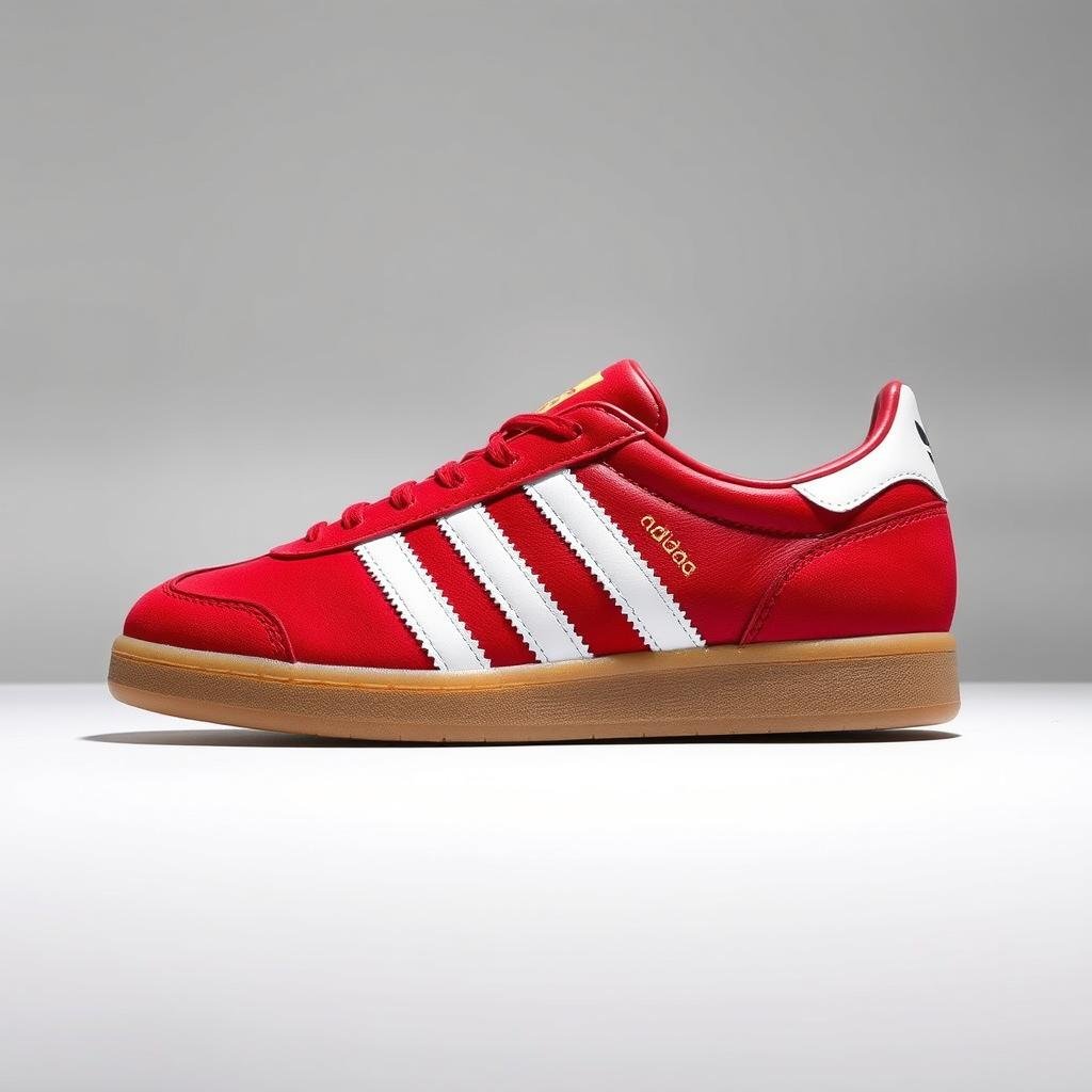 Red Adidas Samba sneakers