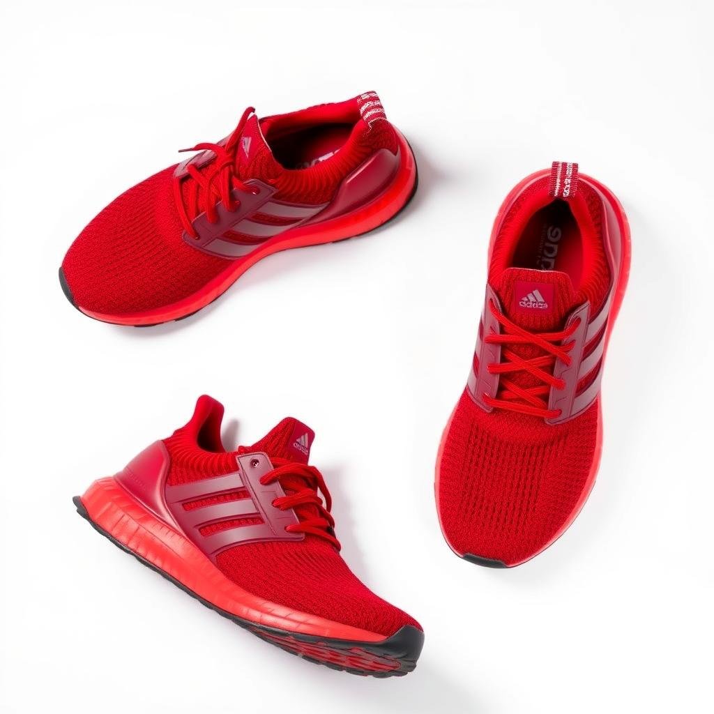 Red Adidas Ultraboost sneakers