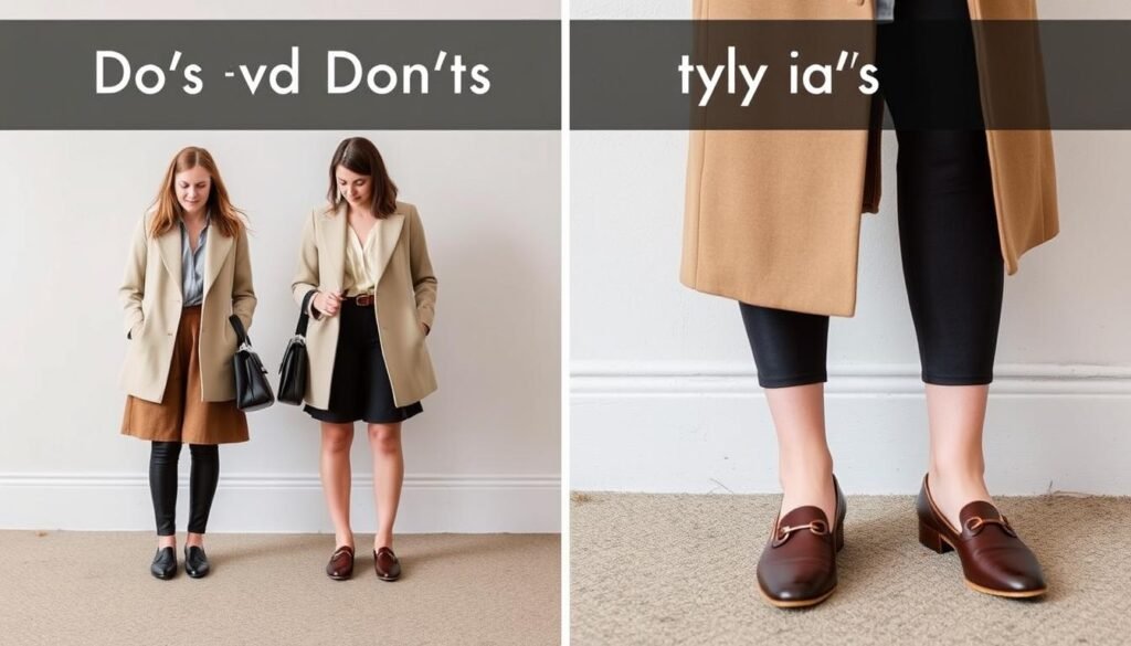 Side-by-side comparison of successful and unsuccessful on cloud shoes outfit styling examples Side-by-side comparison of successful and unsuccessful on cloud shoes outfit styling examples