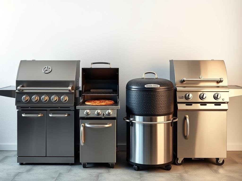 Various outdoor cooking appliances for an outdoor grill küche