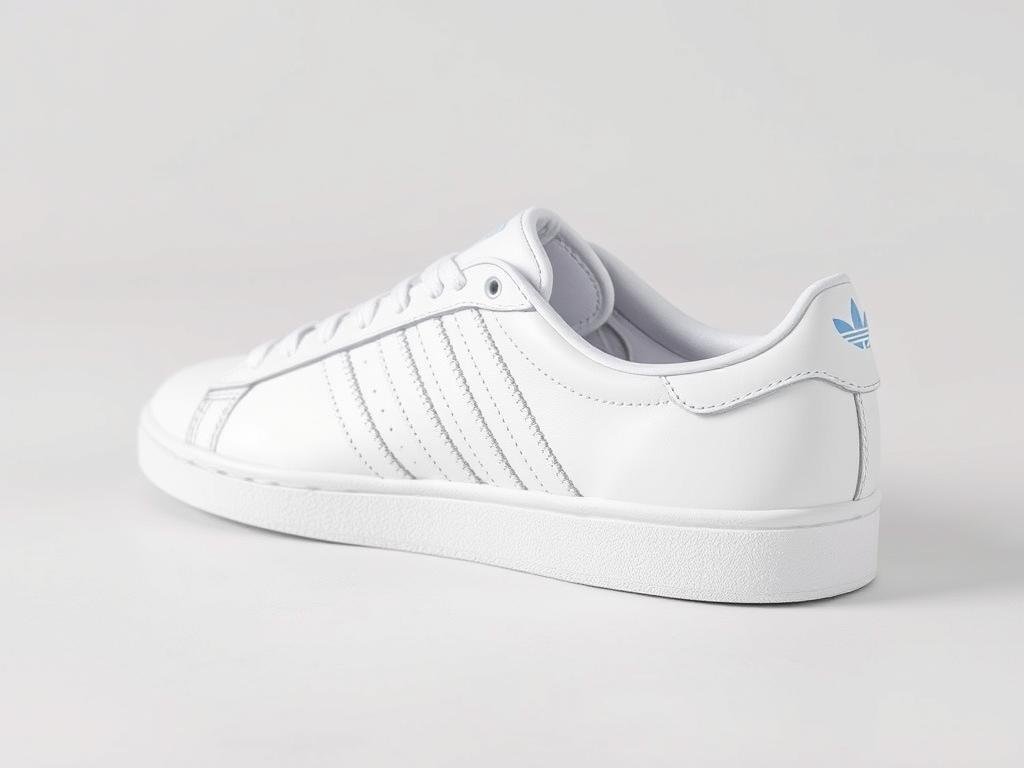White Adidas Grand Court shoes with three stripes, affordable white adidas shoes option