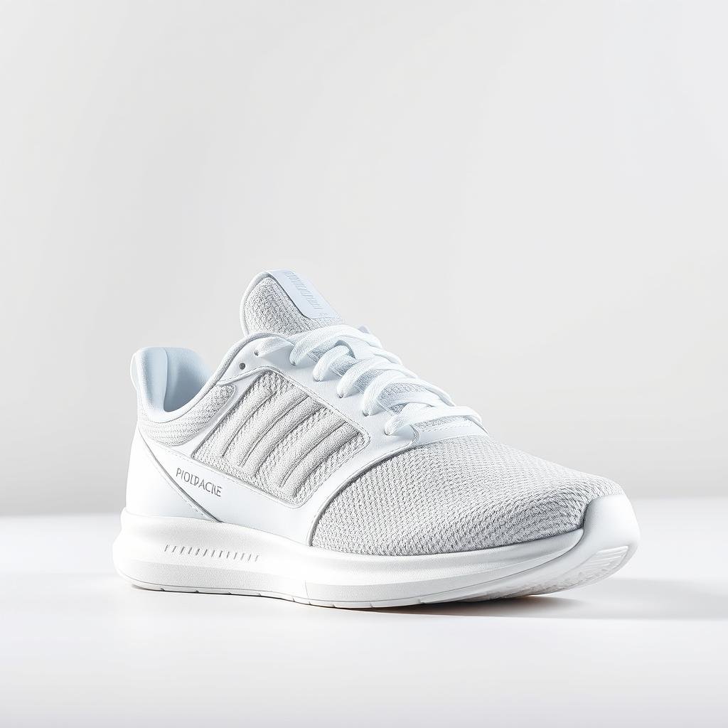 White athletic shoes for men