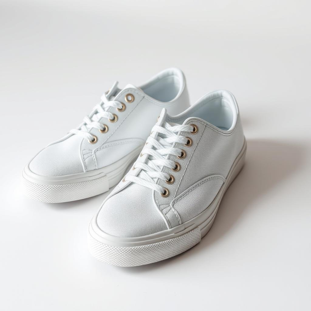 White canvas shoes for men