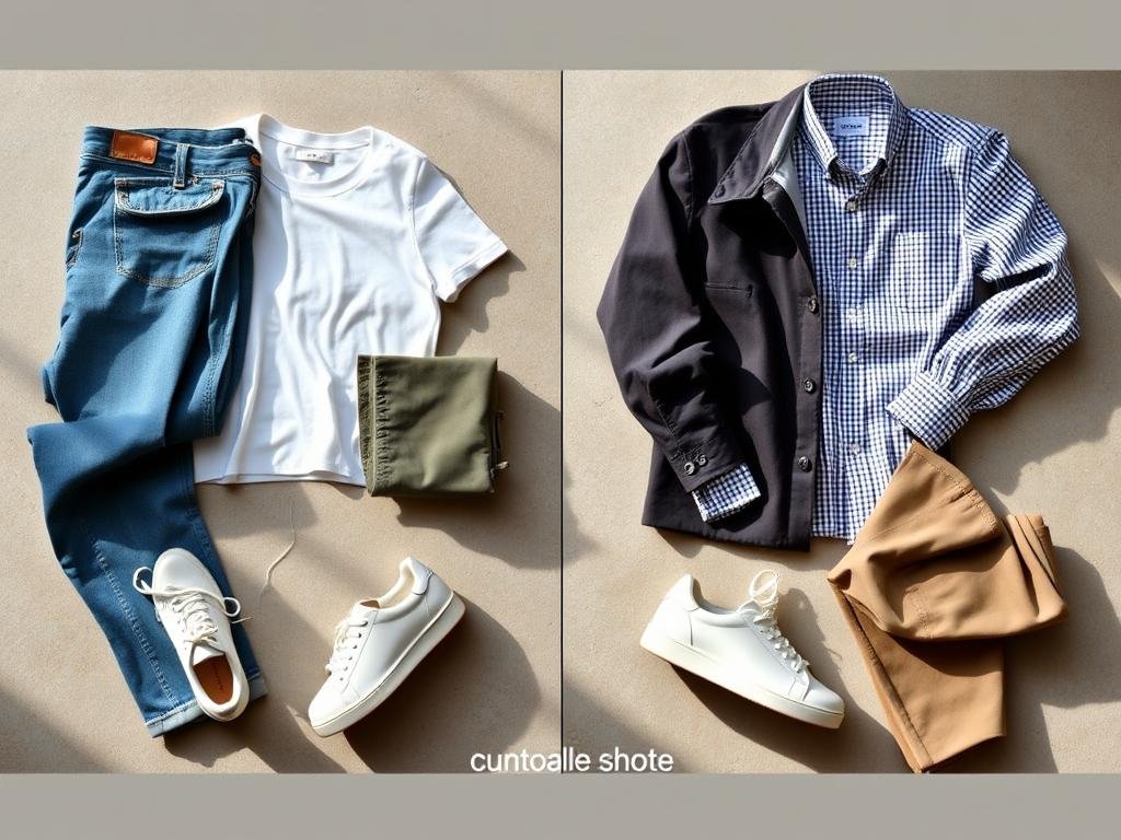 White leather sneakers paired with both casual and semi-formal outfits showing their versatility