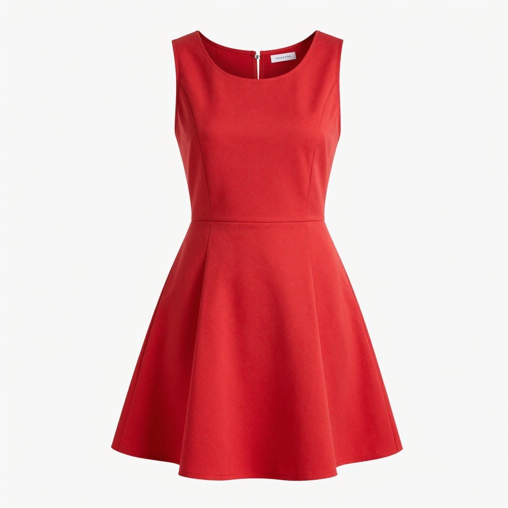 A-line short summer dress ideal for pear-shaped body