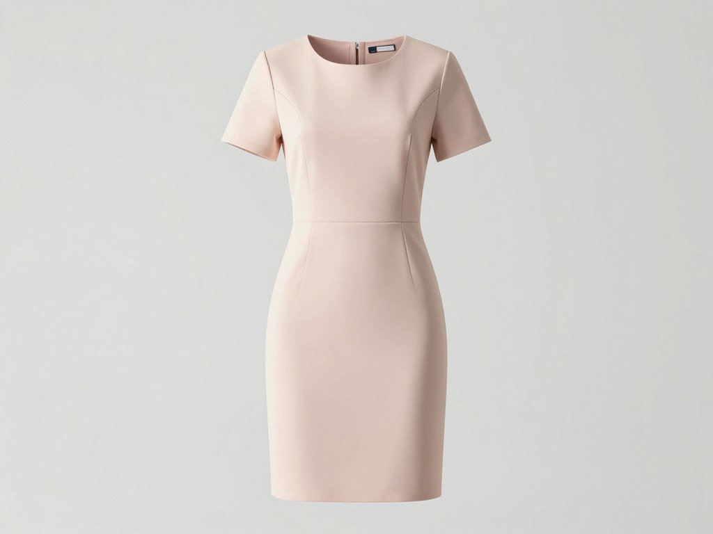 A modern minimalist high school graduation dress in a sleek design