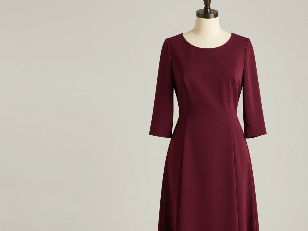 A plus size wedding guest dress in rich autumn colors for fall weddings