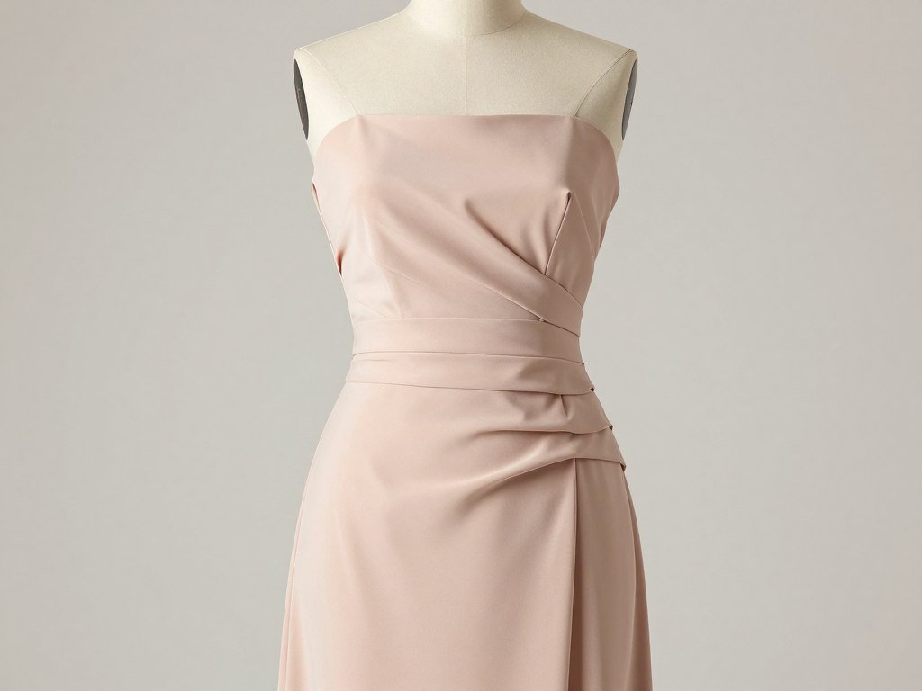 A plus size wedding guest dress with strategic ruching details