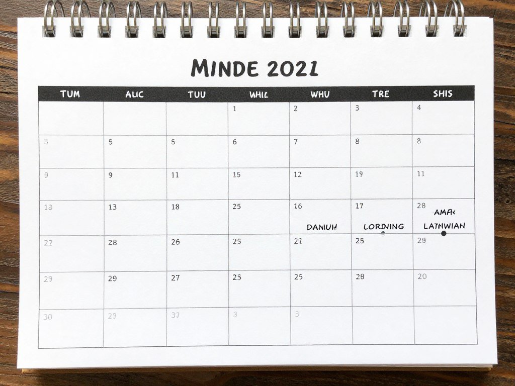 Calendar marked with graduation date and shopping timeline