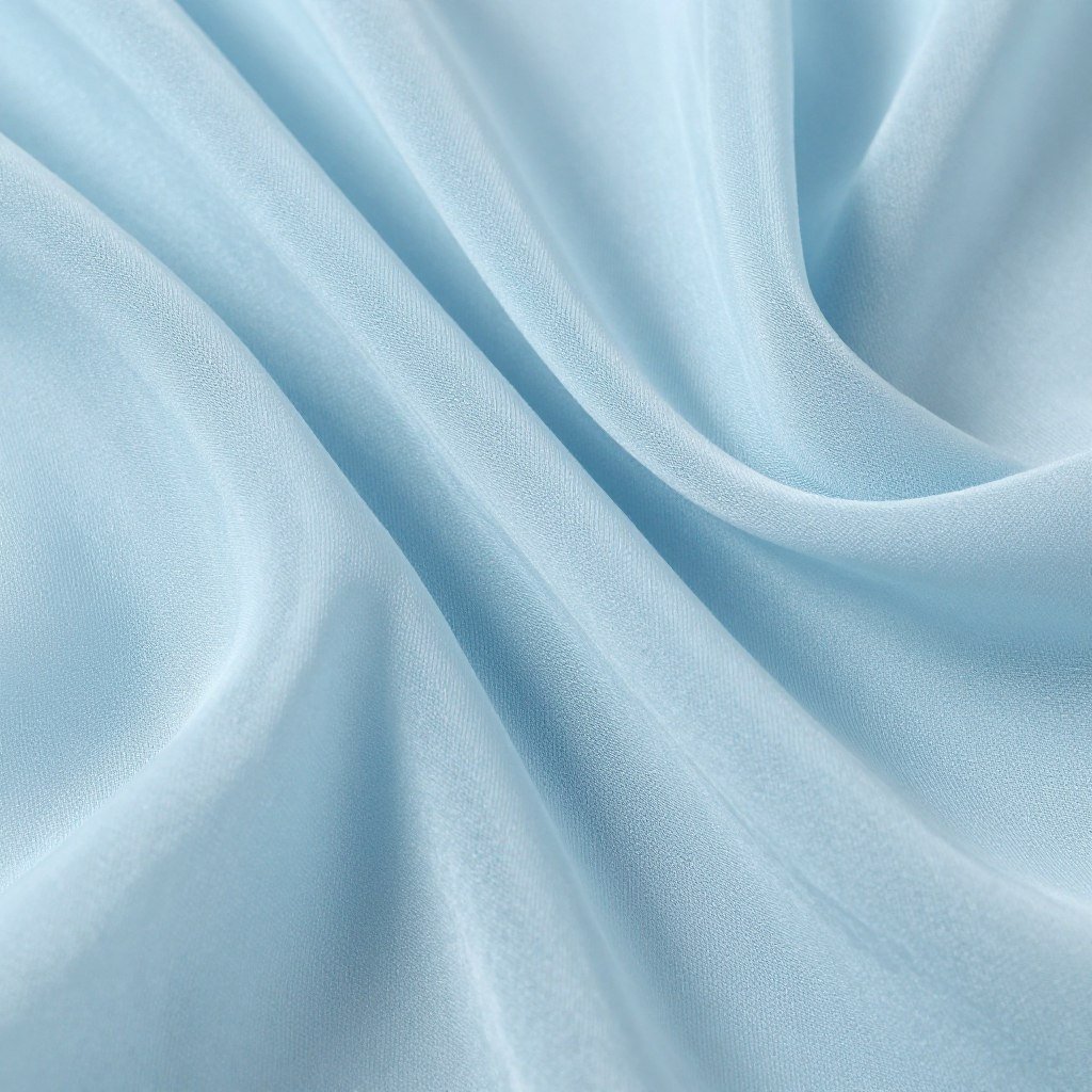 Close-up of lightweight chiffon fabric in pastel color showing its flowing texture